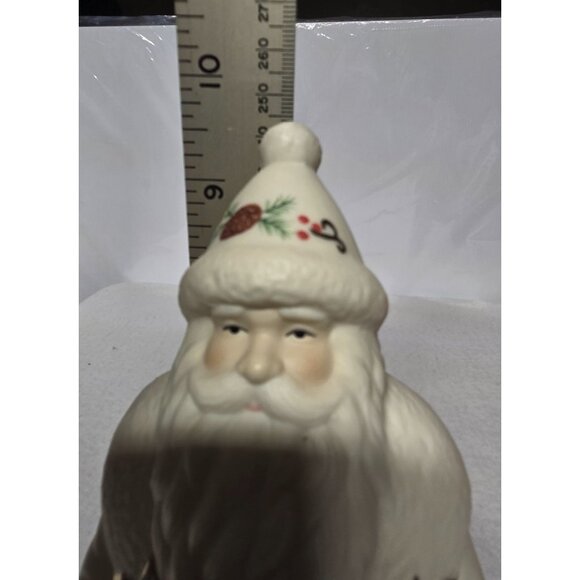 Santa Clause Holding a‎ Birdhouse Ceramic Music Box 10in - Picture 8 of 8